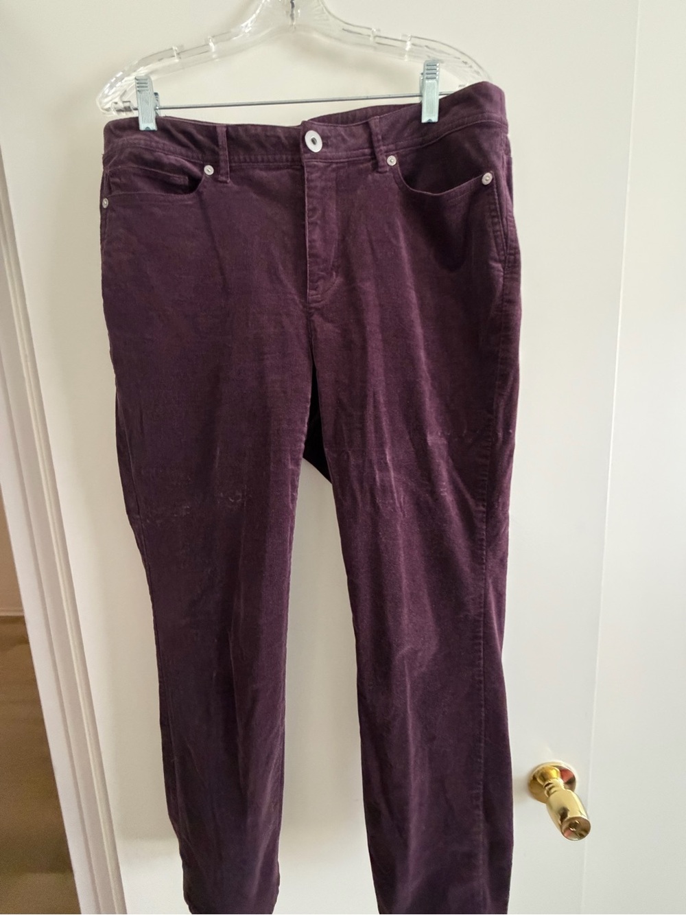 J. Jill Plum Straight-Leg Corduroy Jeans
